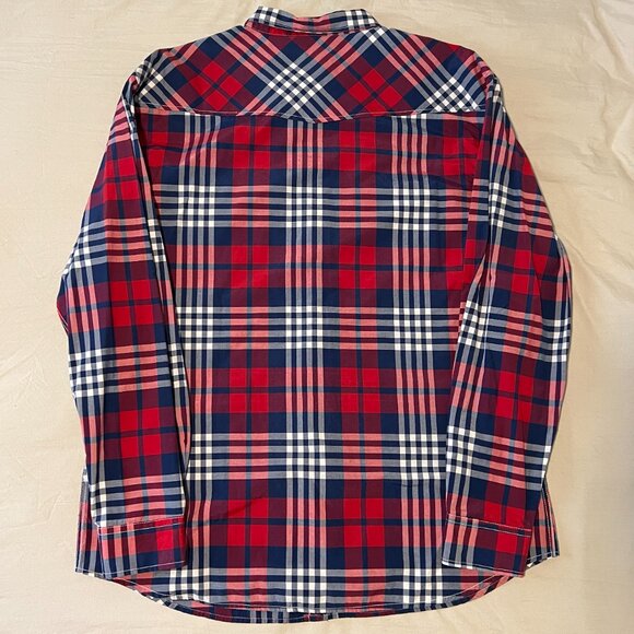 Ecko Unltd Shirt Men's XXL Red Plaid Button Front Long Sleeve Pocket Western - Picture 3 of 5